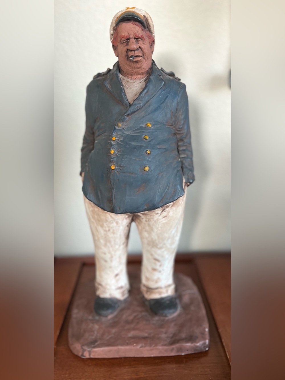 Retired Michael Garmin Handpainted Chalkware “Tramp Sea Captain” 17”